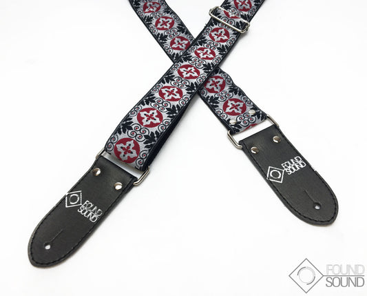 DSL Jacquard Weave Nod Red Guitar Strap