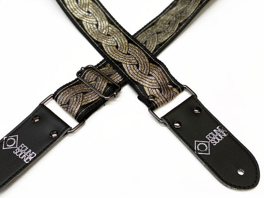 DSL Jacquard Weave Gold Plait Guitar Strap