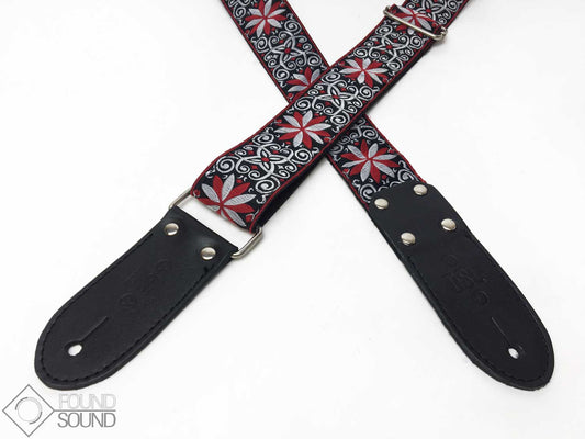 DSL Jacquard Weave Red Angel Guitar Strap