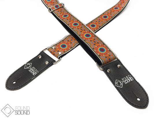 DSL Jacquard Weave SAL-Orange Guitar Strap