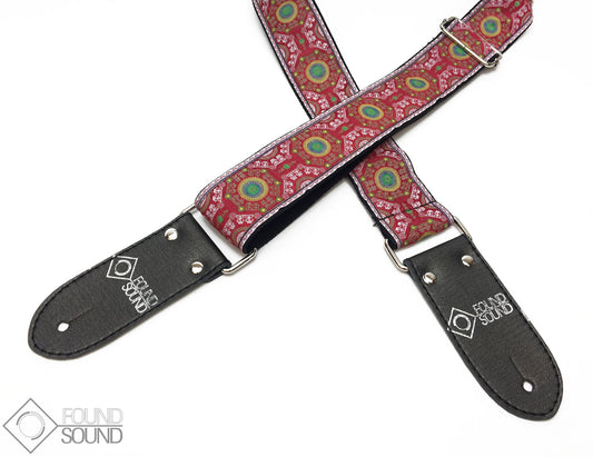 DSL Jacquard Weave SAL-Red Guitar Strap