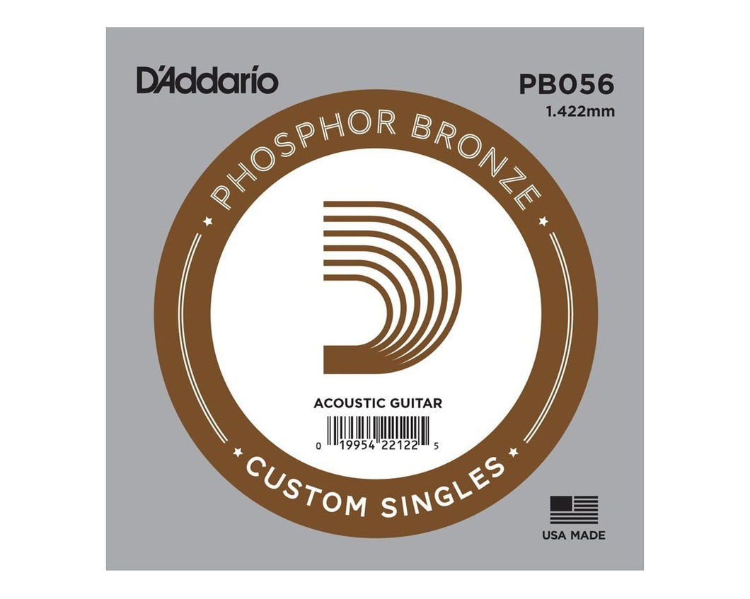 D'Addario D'Addario PB056 Phosphor Bronze Wound Acoustic Guitar Single String, .056