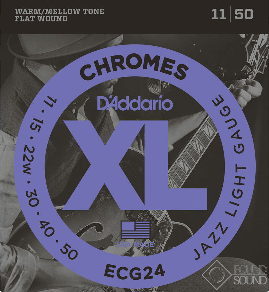 D'Addario ECG24 11-50 Jazz Light XL Chromes Electric Guitar Strings