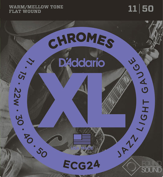 D'Addario ECG24 11-50 Jazz Light XL Chromes Electric Guitar Strings