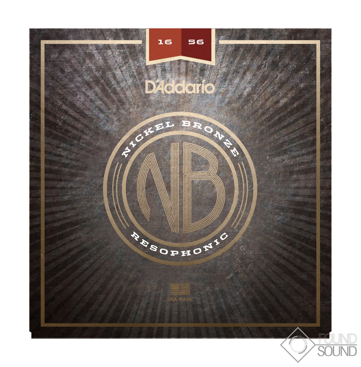 D'Addario NB1656 Nickel Bronze Acoustic Guitar Strings Resophonic 16-56