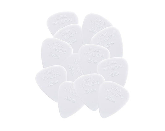 Jim Dunlop Nylon Standard Pick .38 - White (Pack of 12)