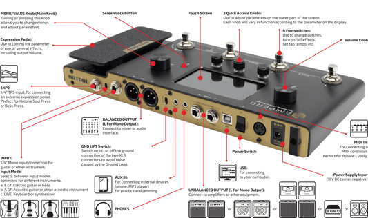 Hotone Ampero MK1 Amp Modeler & Effects Processor