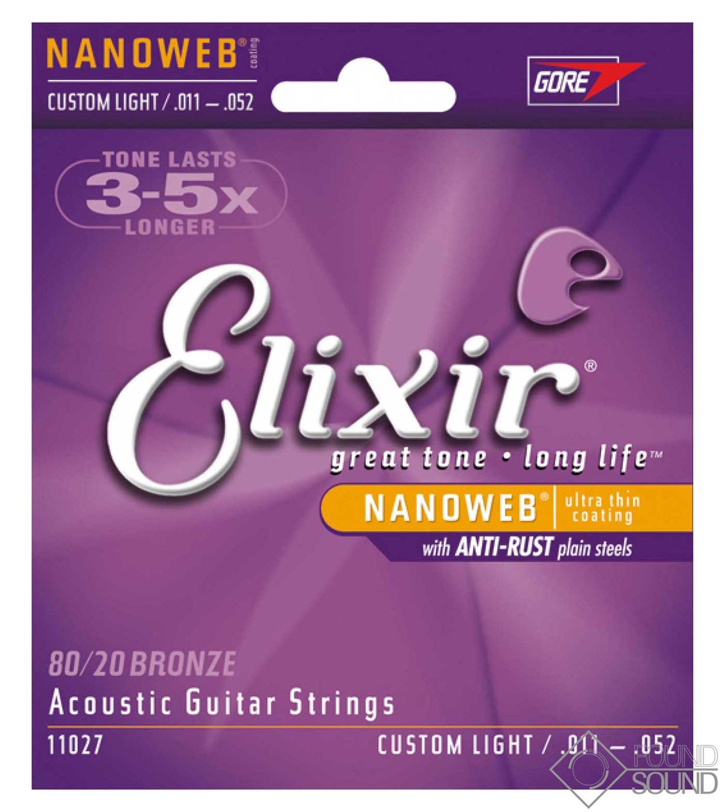 Elixir 11027 Nanoweb 80/20 Bronze