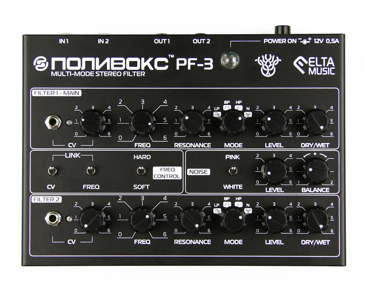 ELTA Music PF-3 MkII POLIVOKS Stereo Filter - Black