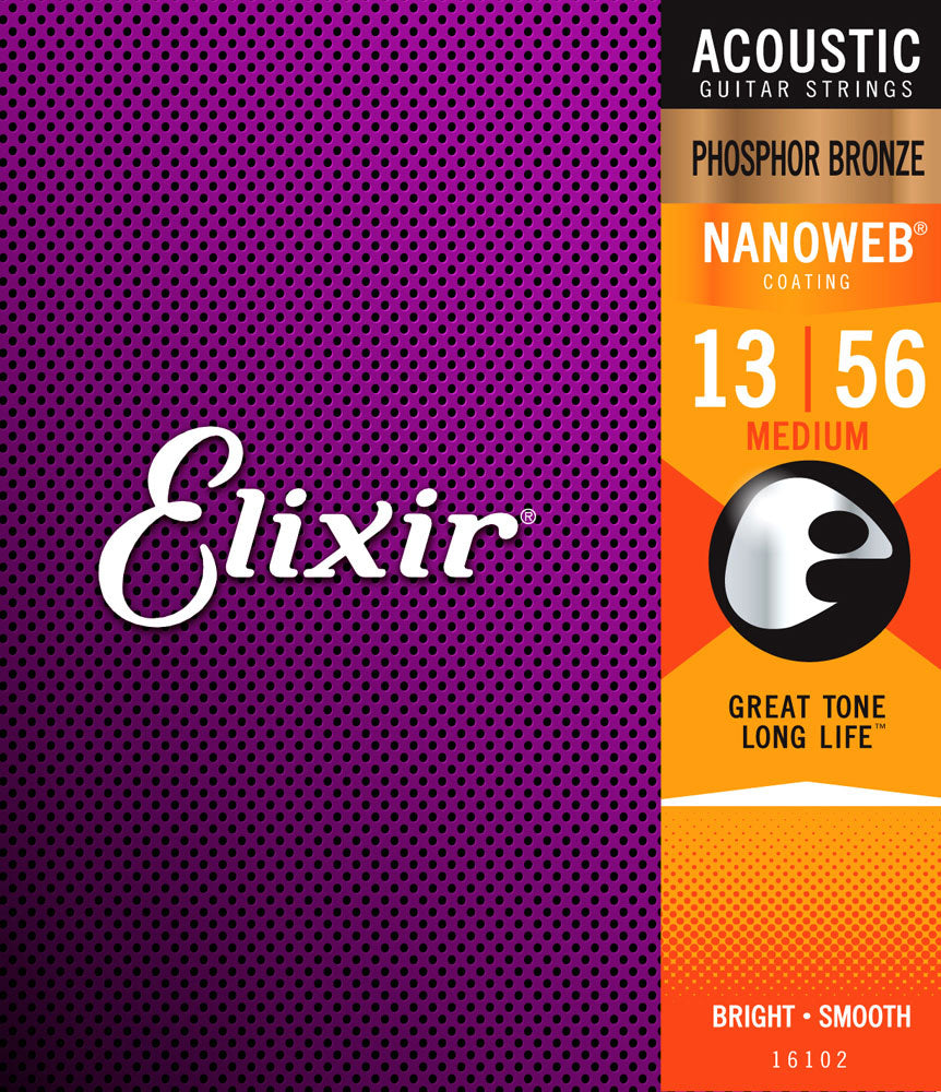 Elixir 16102 Nanoweb Phosphor Bronze 13-56