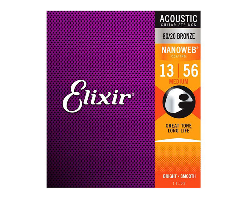Elixir 11102 Nanoweb 80/20 Bronze 13-56