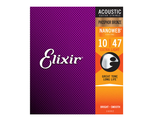 Elixir 16002 Nanoweb Phosphor Bronze 10-47