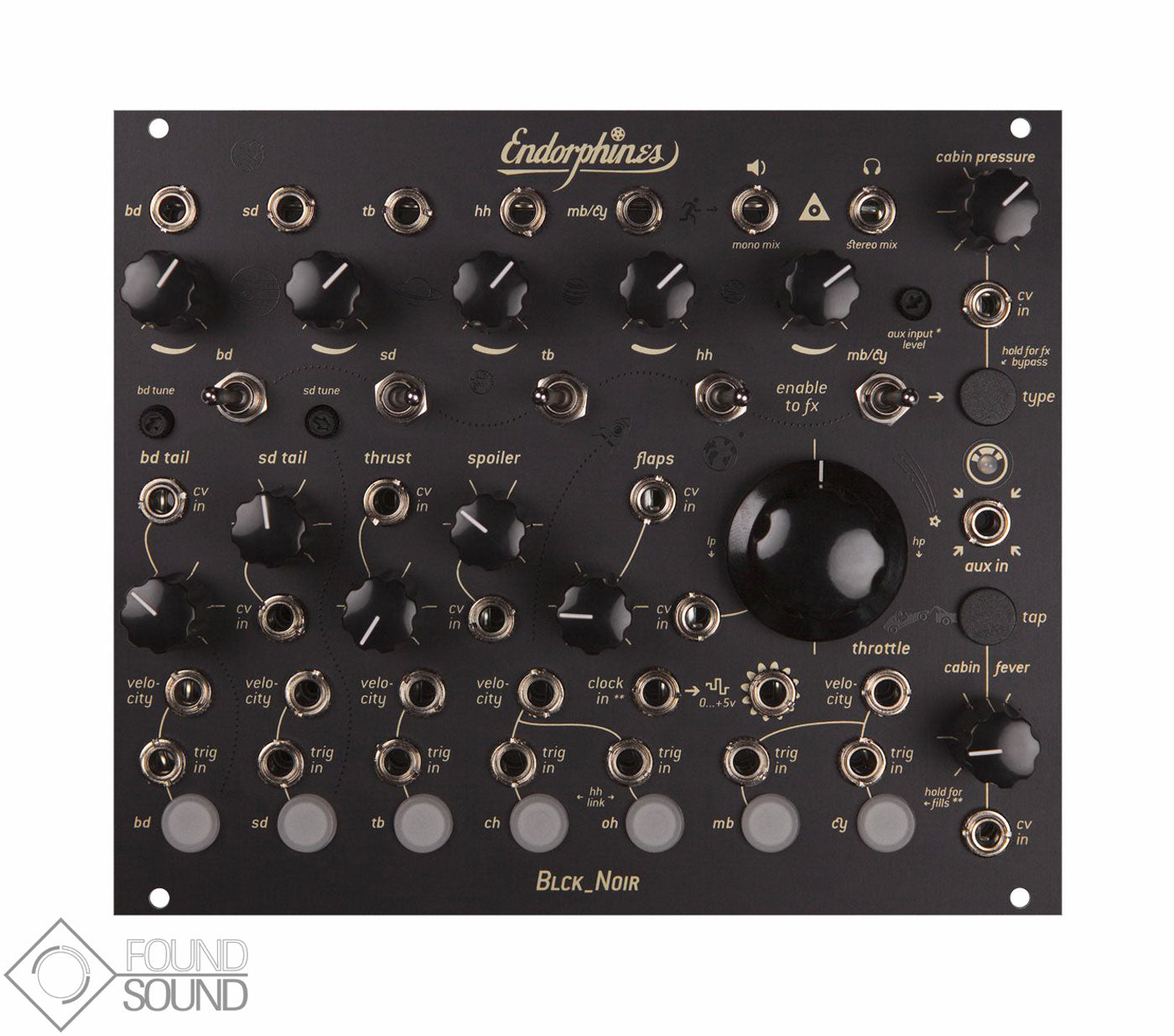 Endorphin.es BLCK_Noir Drum Synthesizer