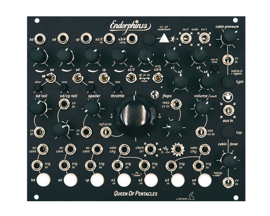 Endorphin.es Black Queen of Pentacles 7 Voice 909 Drum Generator