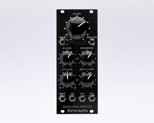 Erica Synths Black HP VCF High-Pass Filter With Overdrive Eurorack Module