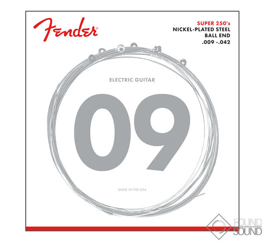 Fender 250L Super 250's Nickel Plated Steel Strings 9-42