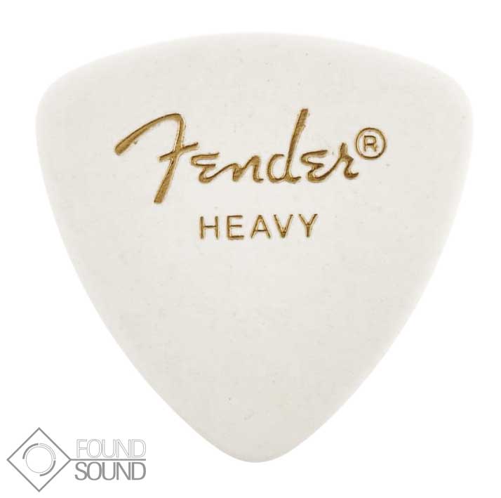Fender 346 Shape Heavy Classic Celluloid Picks - White (Pack of 12)