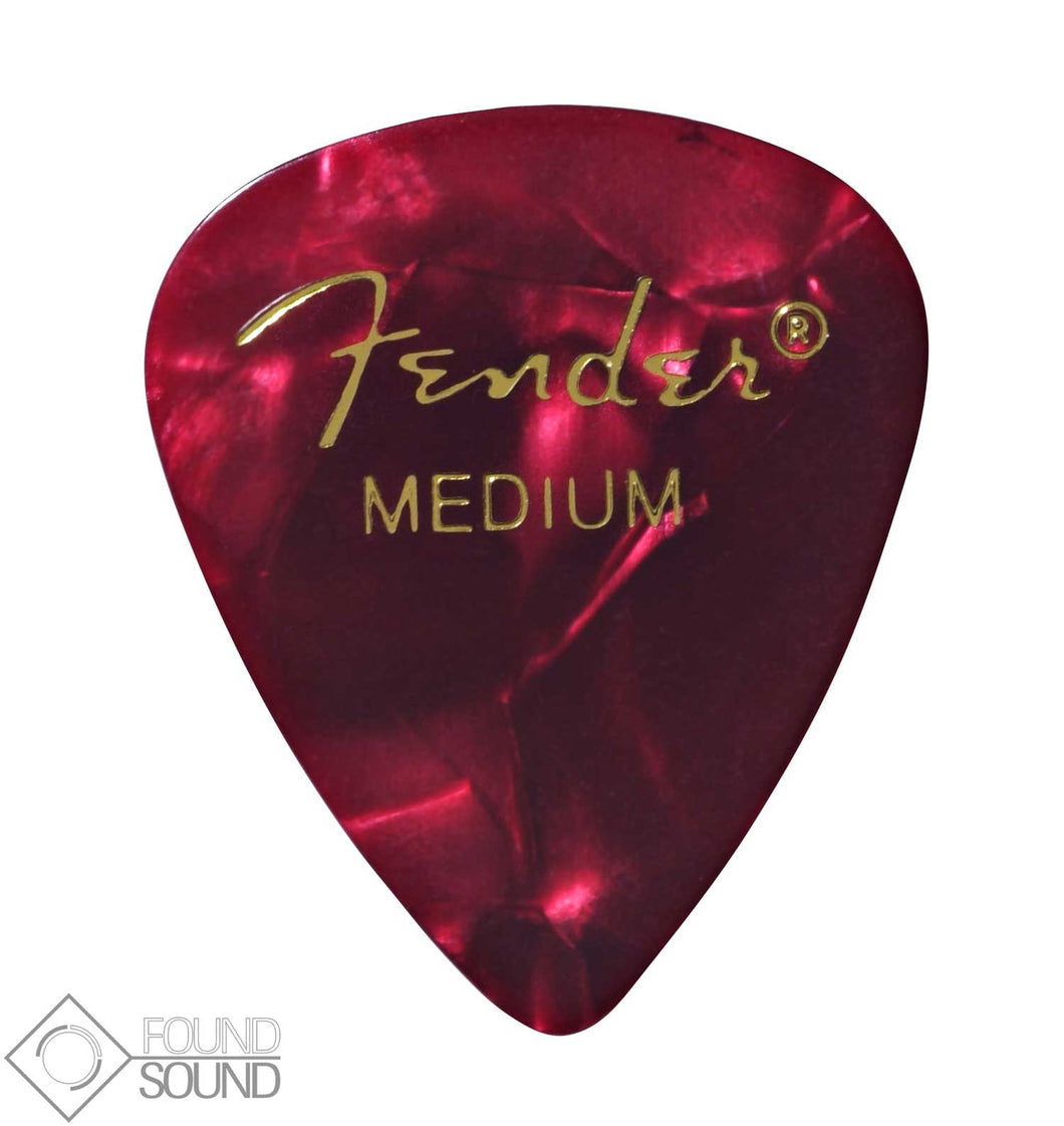Fender 351 Shape Medium Premium Celluloid Picks - Red Moto (Pack of 12)