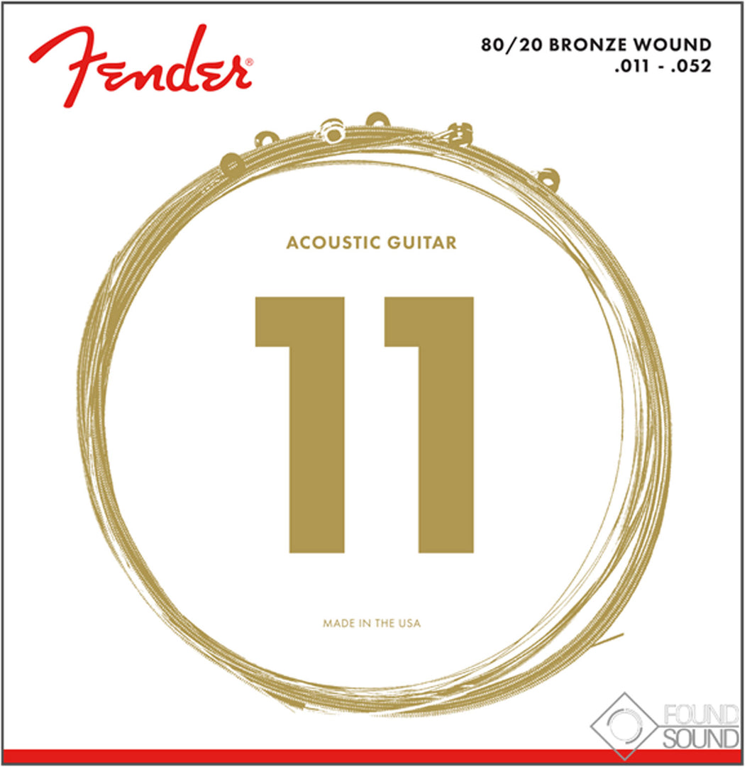 Fender 70CL 80/20 Bronze Acoustic Strings 11-52
