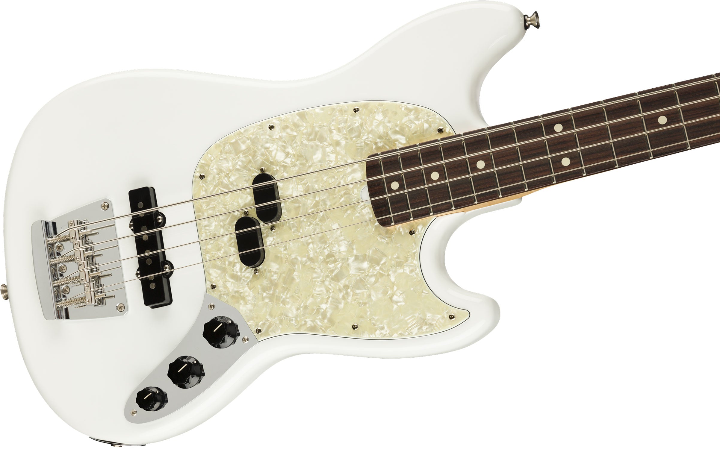 Fender American Performer Mustang Bass Arctic White Found Sound