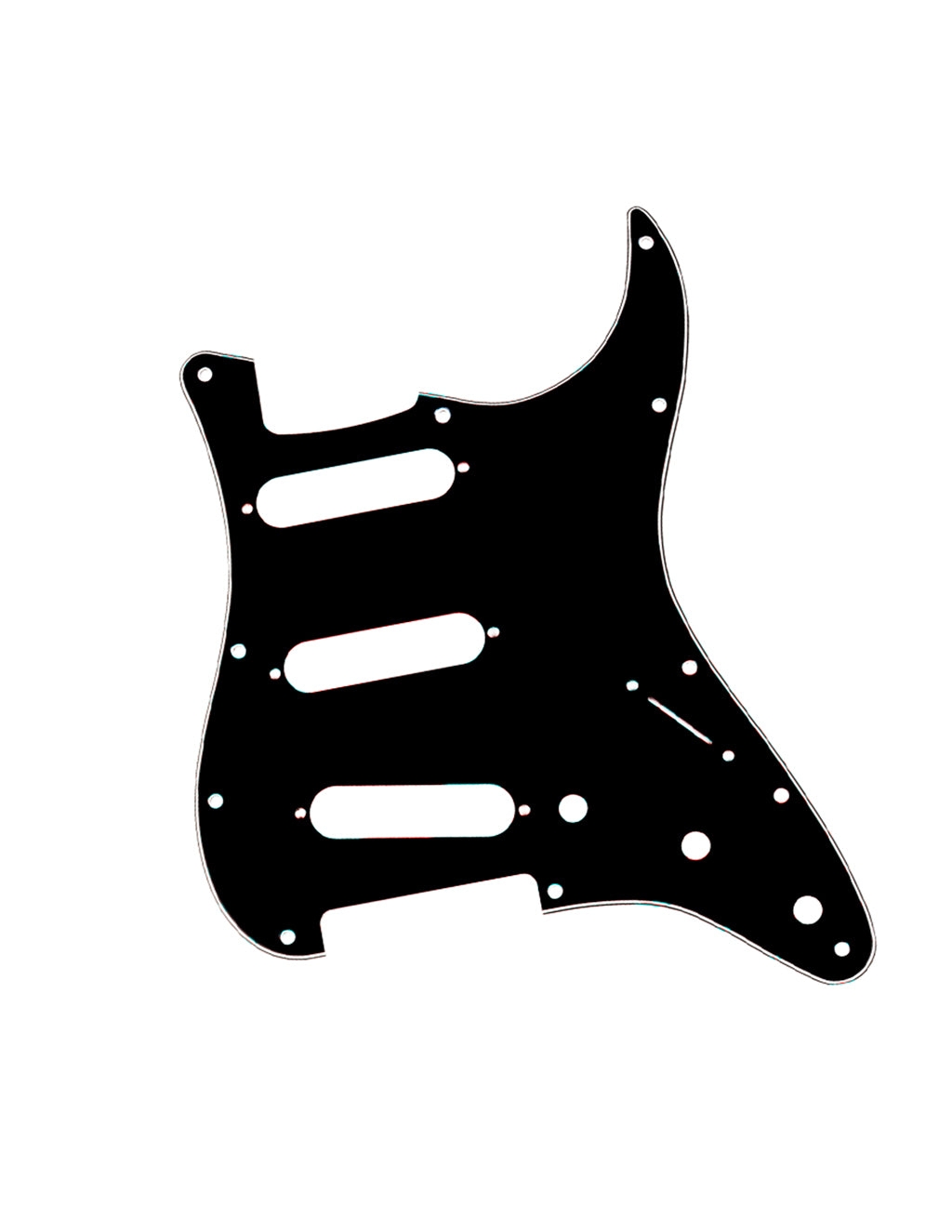 Fender Stratocaster S/S/S 11-Hole Mount B/W/B 3-Ply Pickguard