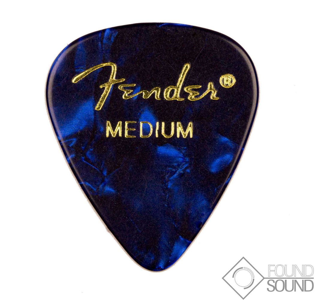 Fender 351 Shape Medium Premium Celluloid Picks - Blue Moto (Pack of 12)