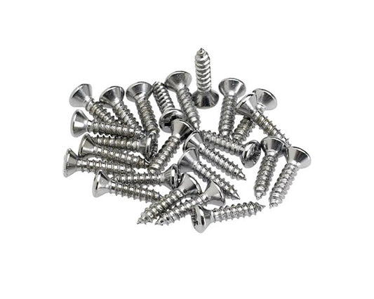 Fender Pickguard/Control Plate Mounting Screws (24) (Chrome)