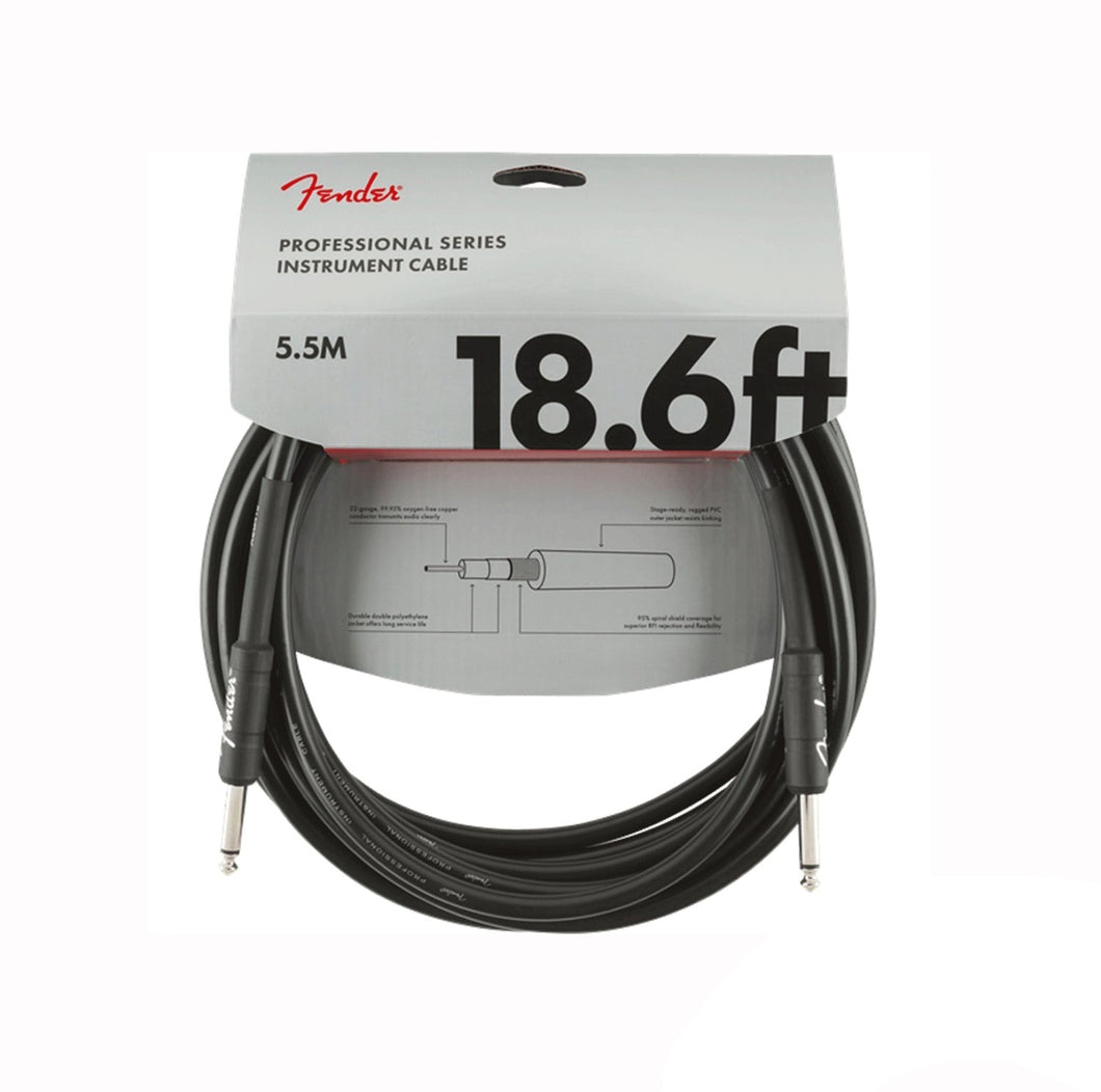 Fender Professional Series 18.6' Instrument Cable Black