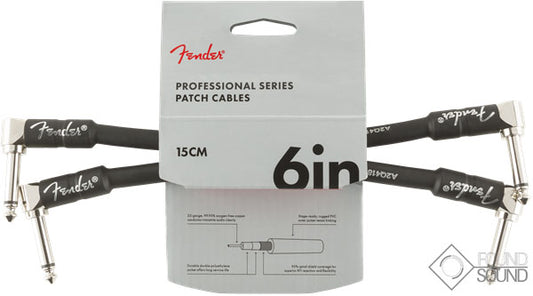 Fender Professional Series 6" Cable Black 2 Pack