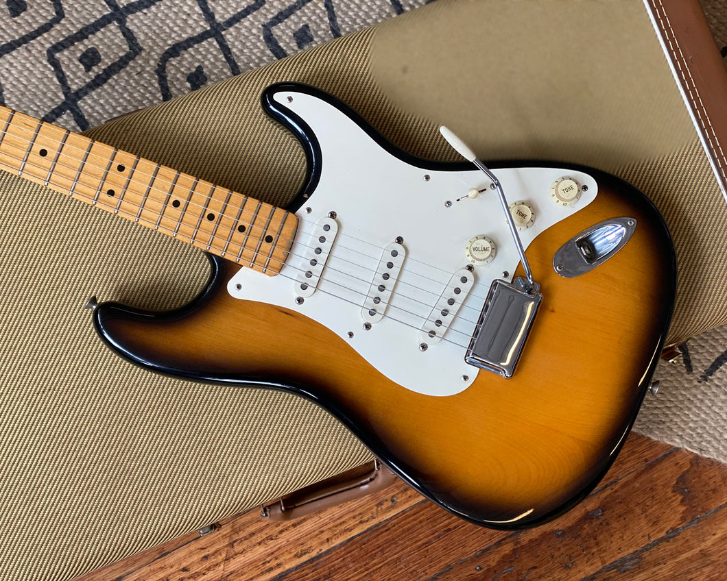 94 Fender US Vintage Series 57 Reissue Stratocaster 2 Colour Sun Found Sound