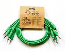 Load image into Gallery viewer, Found Sound 70cm Green Patch Cable x 5
