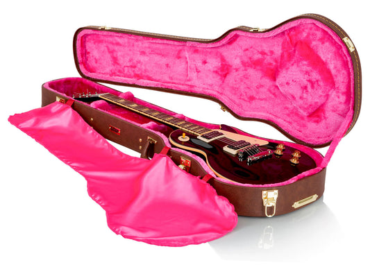 Gator GW-LP Gibson Les Paul Deluxe Wood Guitar Case - Brown