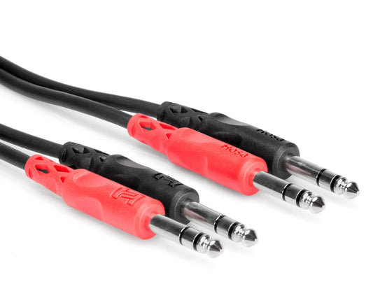 Hosa Technology CSS-202 Dual Cable 1/4" TRS - Same 6.6ft/2m