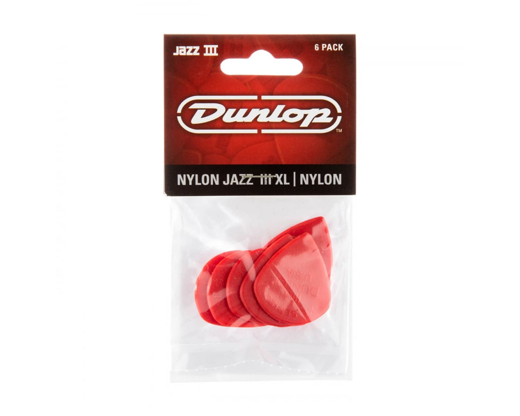 Jim Dunlop Nylon Jazz III - Red (pack of 6)