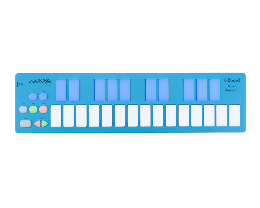 Keith McMillen Instruments K-Board-C Mini MPE MIDI Keyboard Controller - Aqua