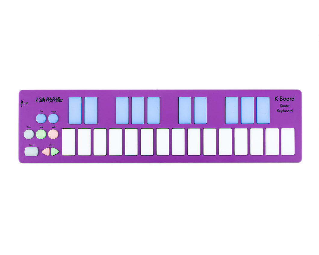 Keith McMillen Instruments K-Board-C Mini MPE MIDI Keyboard Controller - Orchid