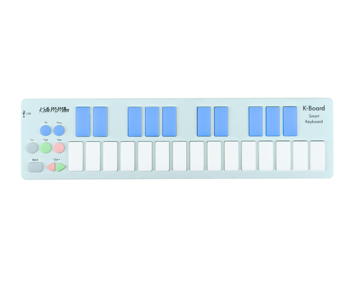 Muse Kinetics K-Board-C Mini MPE MIDI Keyboard Controller - Snow