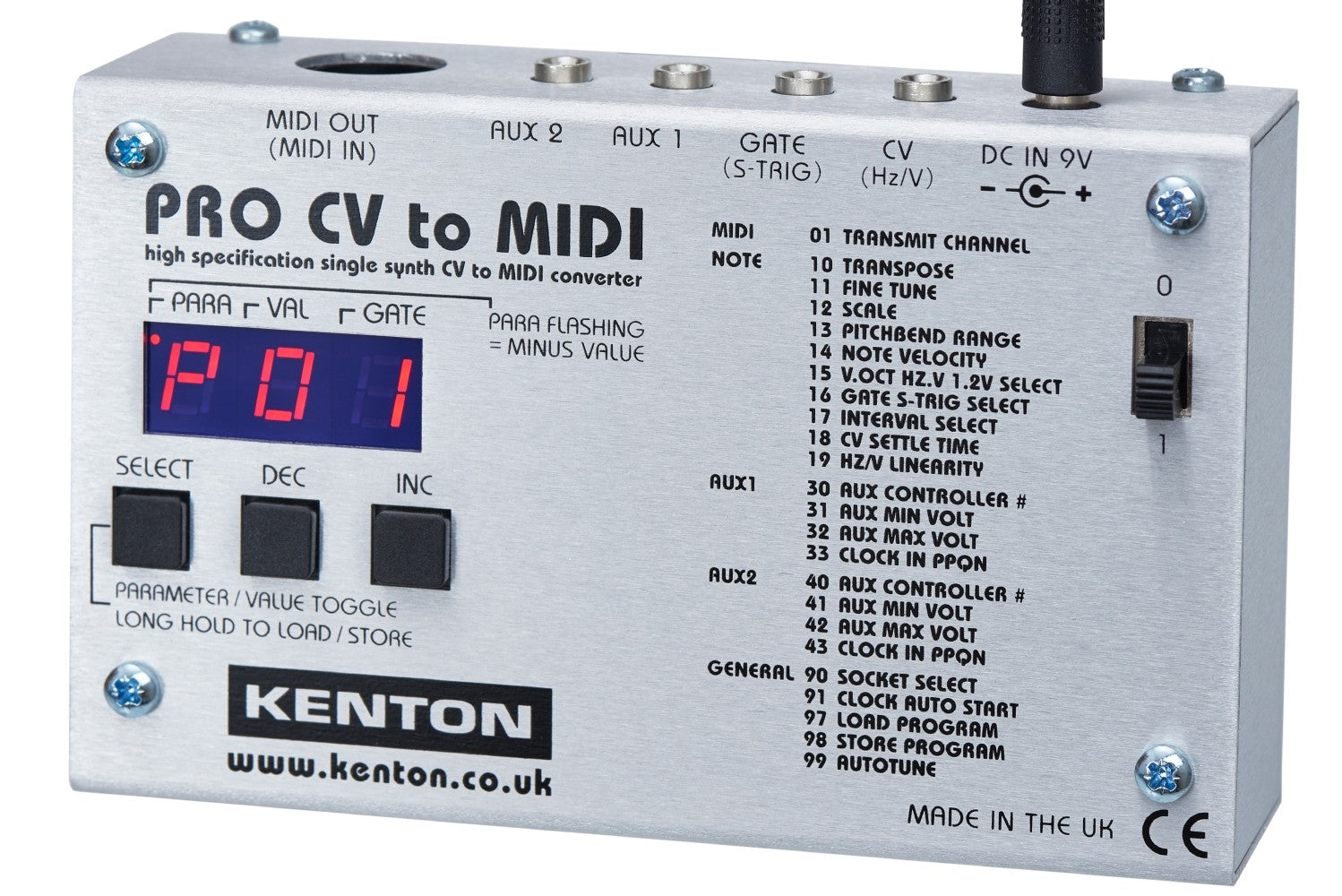 KENTON Pro 2 MIDI/CV コンバーター KENTON PRO CV to MIDI CV Gate to MIDI コンバーター ケントン
