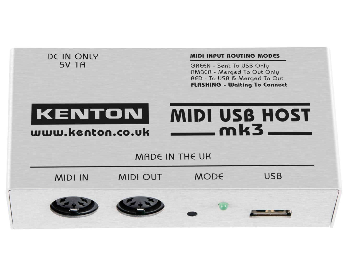 Kenton MIDI USB Host mk3 Bidirectional USB Host to MIDI Converter