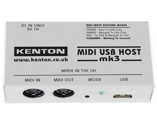 Kenton MIDI USB Host mk3 Bidirectional USB Host to MIDI Converter