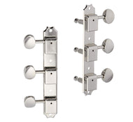 Kluson WD90NPM 3-On-A-Plate Vintage Nickel Metal Button