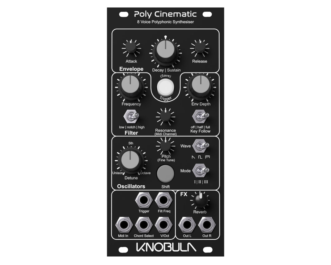 Knobula Poly Cinematic Dark Mode ユーロラック Knobula Poly