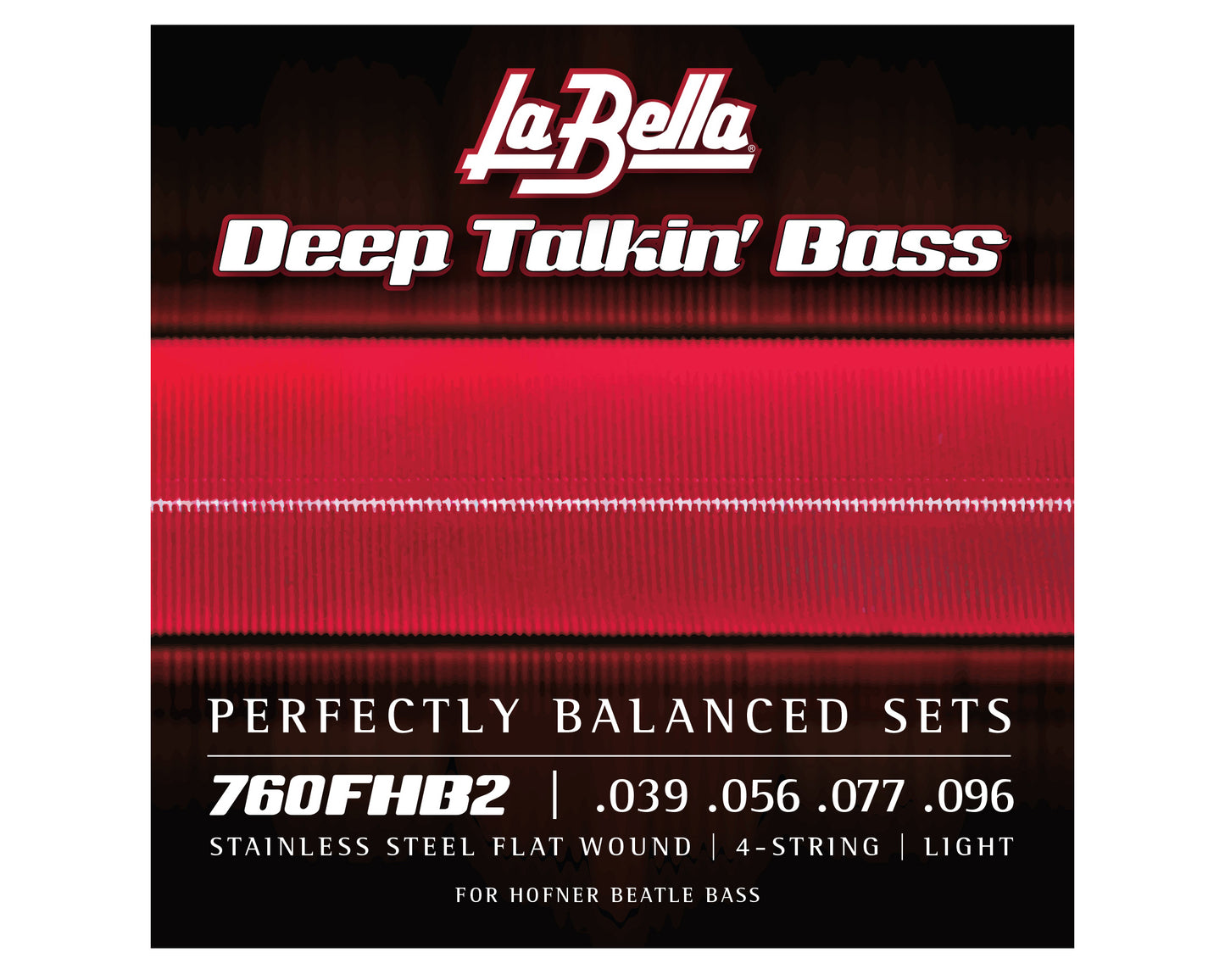 La Bella 760FHB2 Hofner Beatle Bass Stainless Steel Flat-Wound Strings