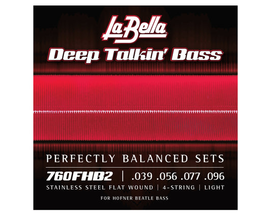 La Bella 760FHB2 Hofner Beatle Bass Stainless Steel Flat-Wound Strings