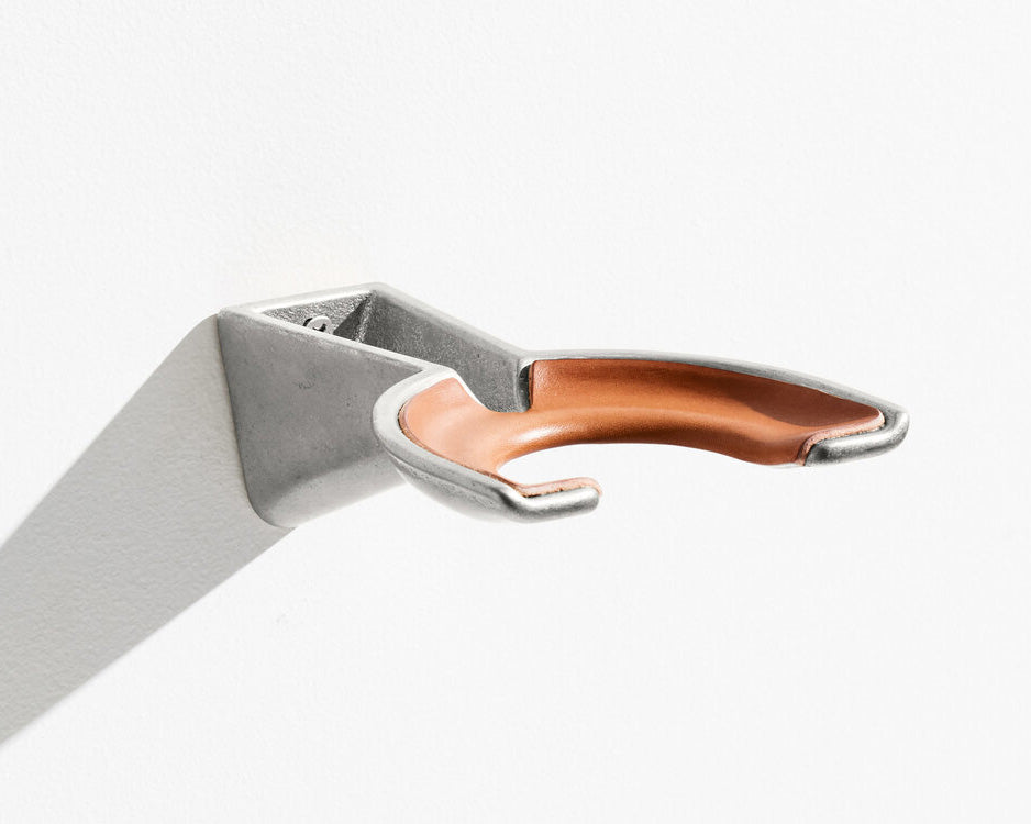 MINIM Aluminium & Tan Leather Sandcast Hanger