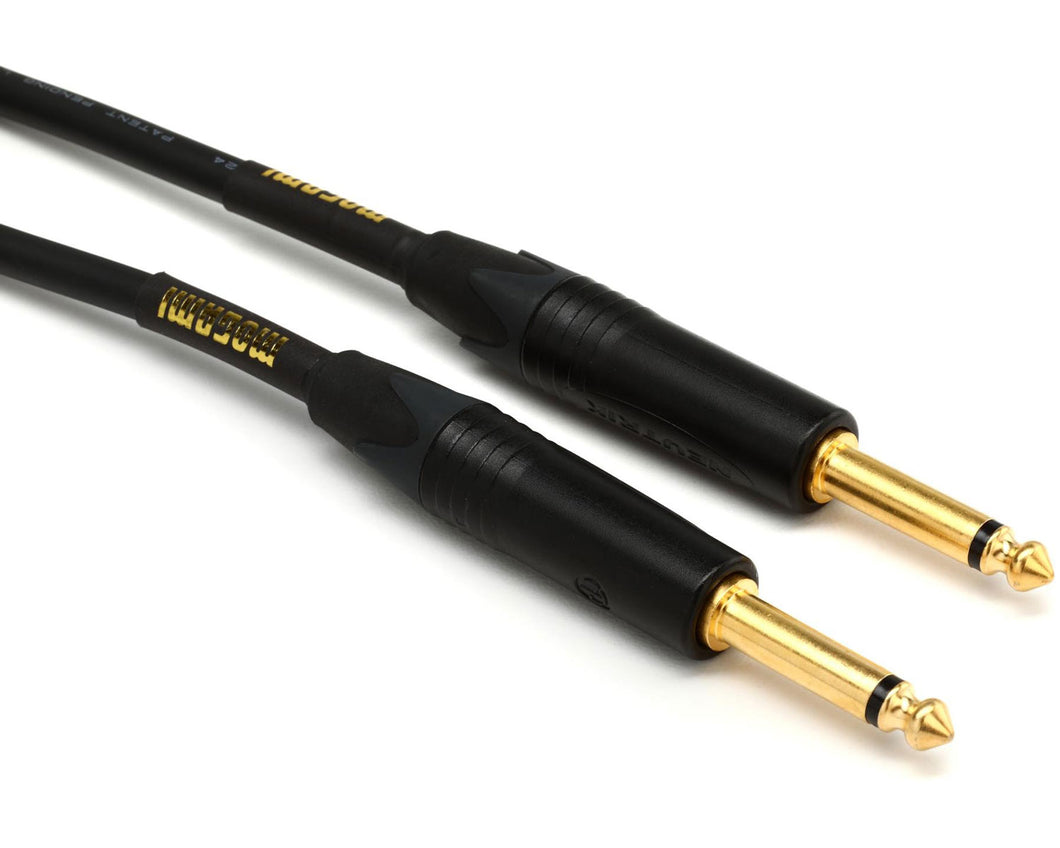 Mogami 10' Gold Instrument Cable With Straight Ends