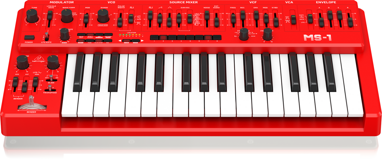 Limited Edition Behringer MS-1 MKII Analog Synthesizer - Red