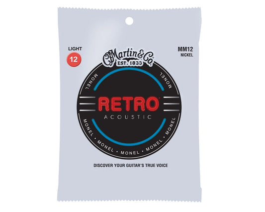 Martin Retro Monel 12-54 Light Acoustic Guitar Strings