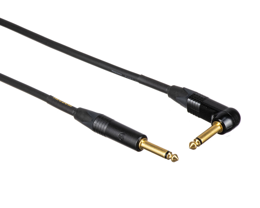 Mogami 6' Gold Instrument Cable Right Angle-Straight
