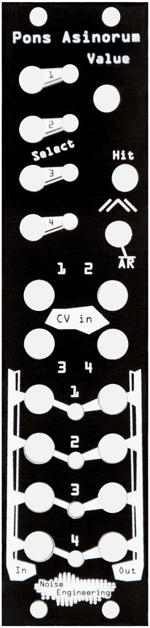 Noise Engineering Pons Asinorum Black/ Blind Panel